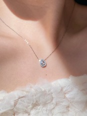 【SET】Drop zirconia necklace× pierce