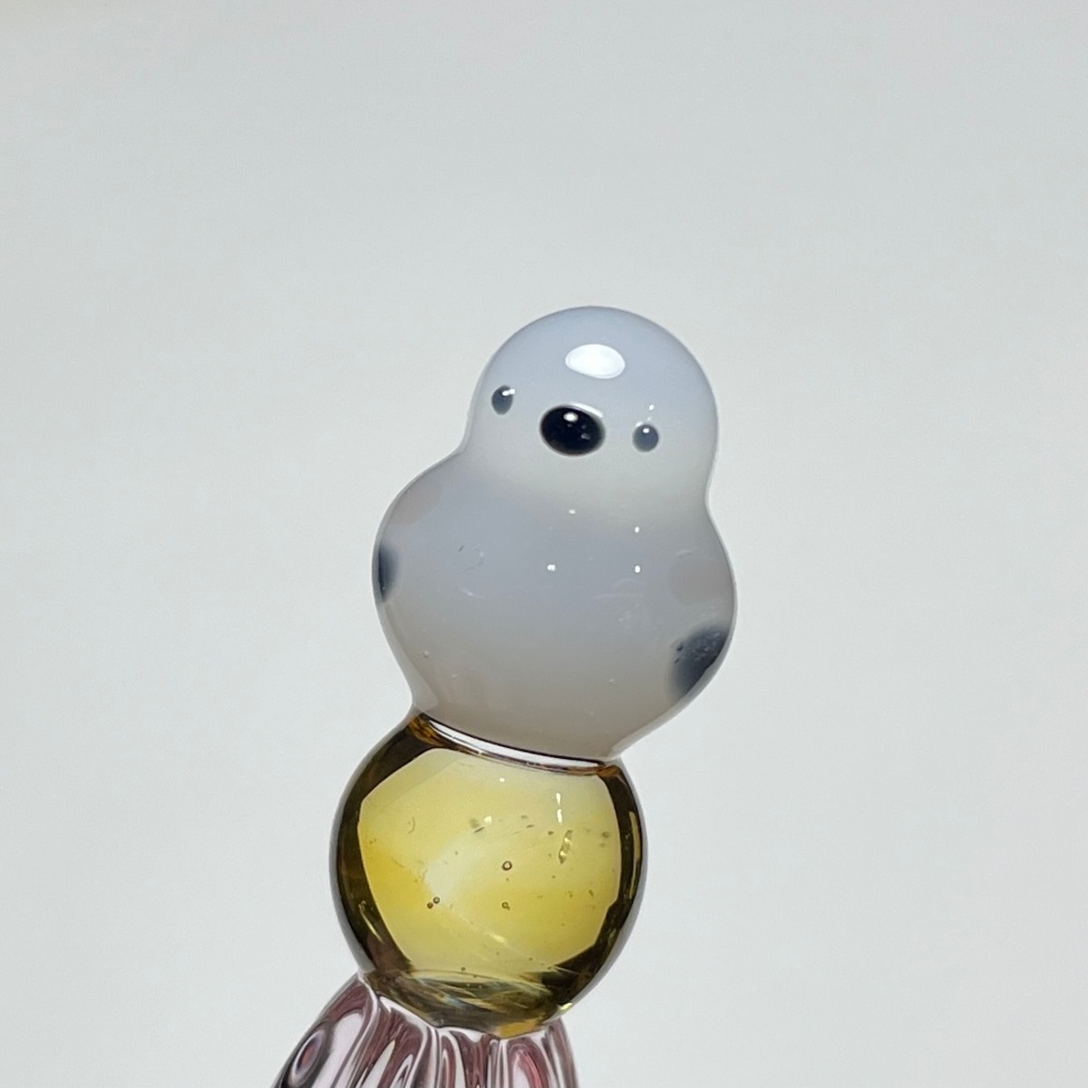 parlass シマエナガ ガラスペン Animal glass pen ②シマエナガ 