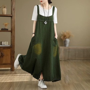 GREEN DENIM 2WAY SAROUEL OVERALL 1color M-16421