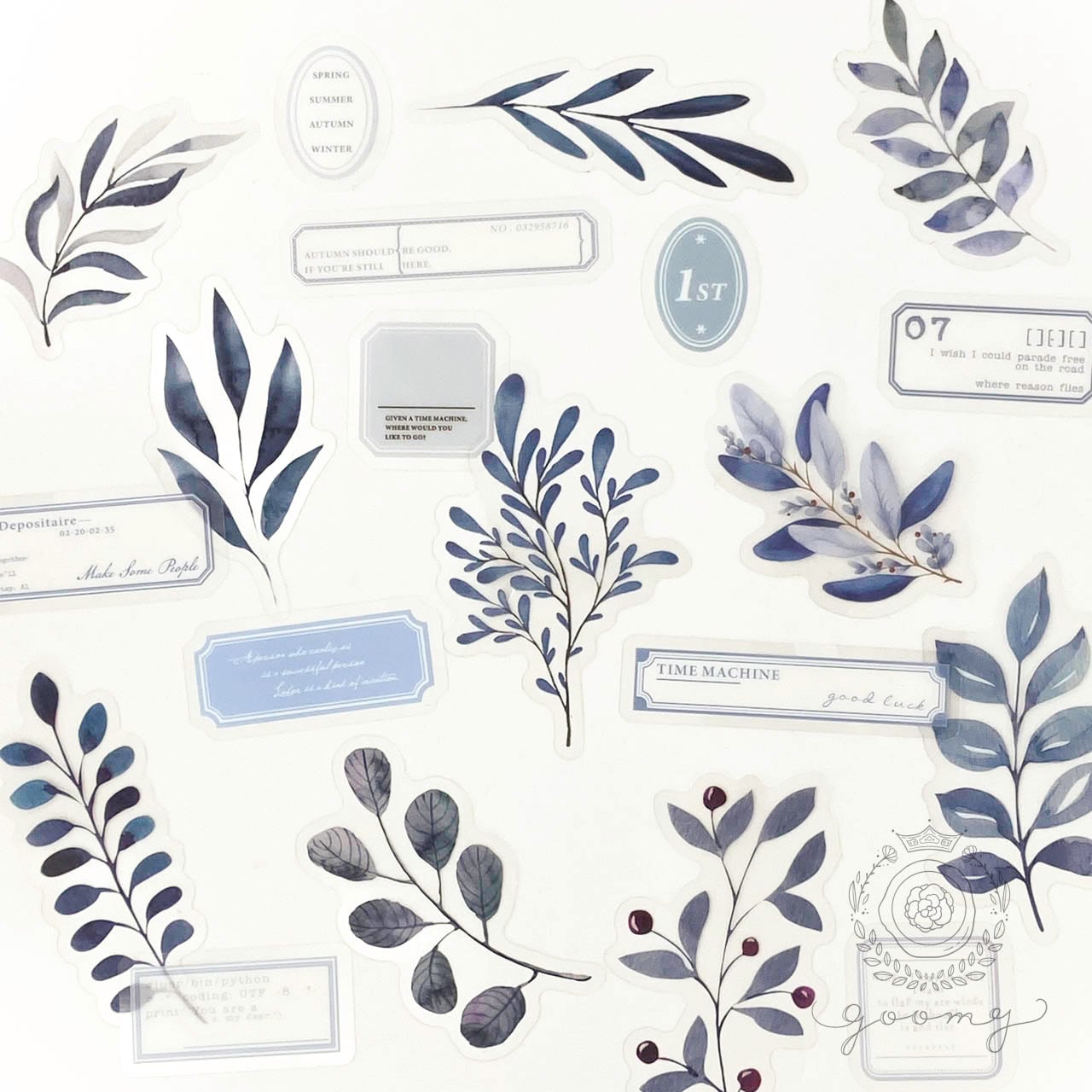 リーフ&ラベルフレークシール Fallimg Leaves 1<S763>