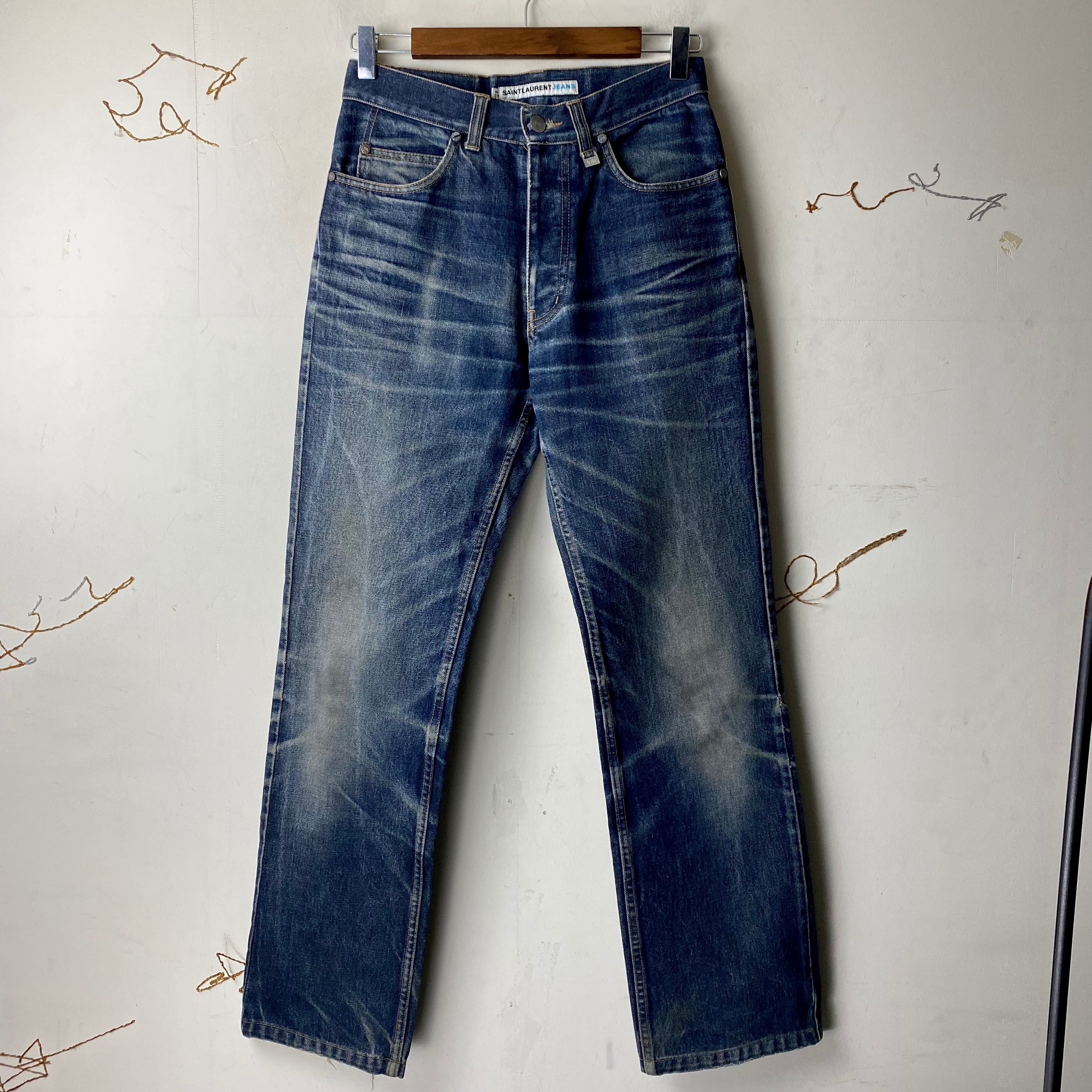 SAINT LAURENT デニムエディ期 30 2012 ジーパン インディゴ old SAINT LAURENT JEANS indigo denim pants | NOIR ONLINE