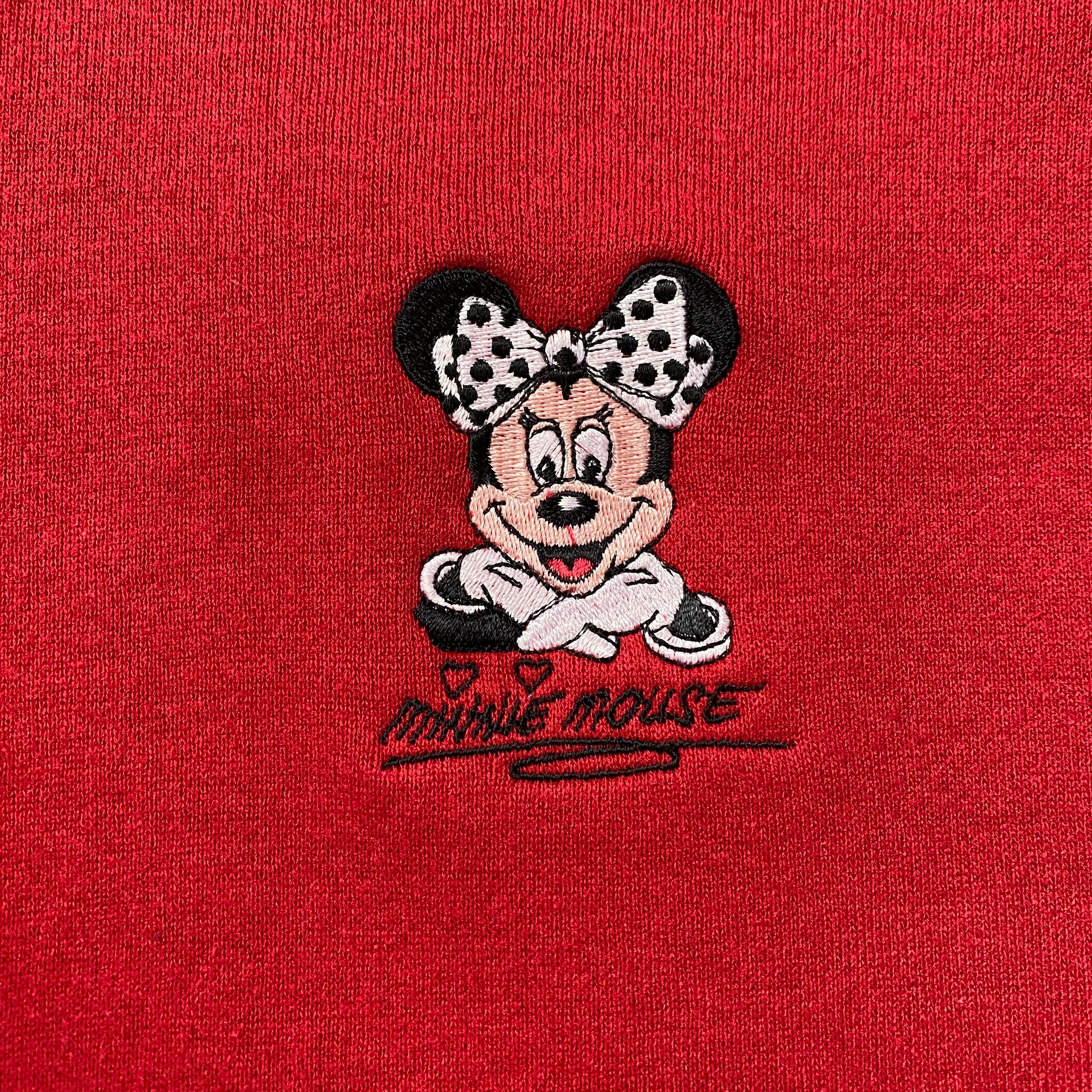 USA製】90's Old Disney オールドディズニー ハーフジップ ミニー 刺繍
