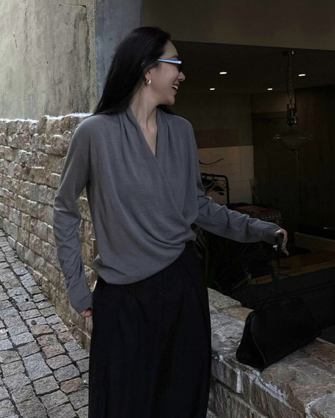 ドレープニットトップス A25066