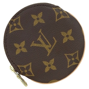 Unused LOUIS VUITTON ルイヴィトン コインケース ポルトモネ ロン モノグラム レザー ブラウン M61926 丸型 小銭入れ 未使用品