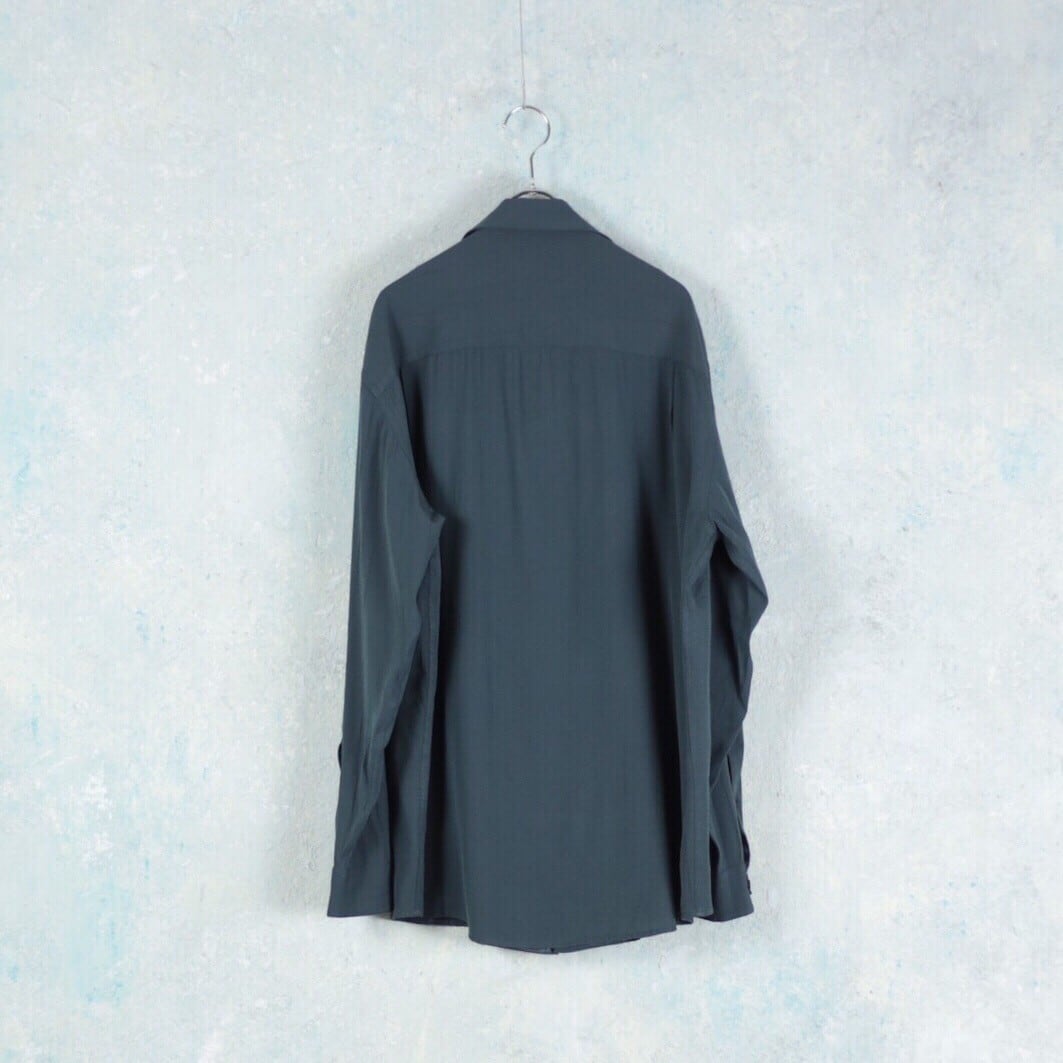 PERRY ELLIS フラップポケットレーヨンオープンカラーシャツ 【CU-1289