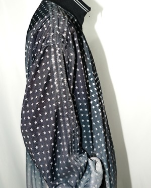 "Sean John" oversized spangle sleeve star track jacket  "BLACK"