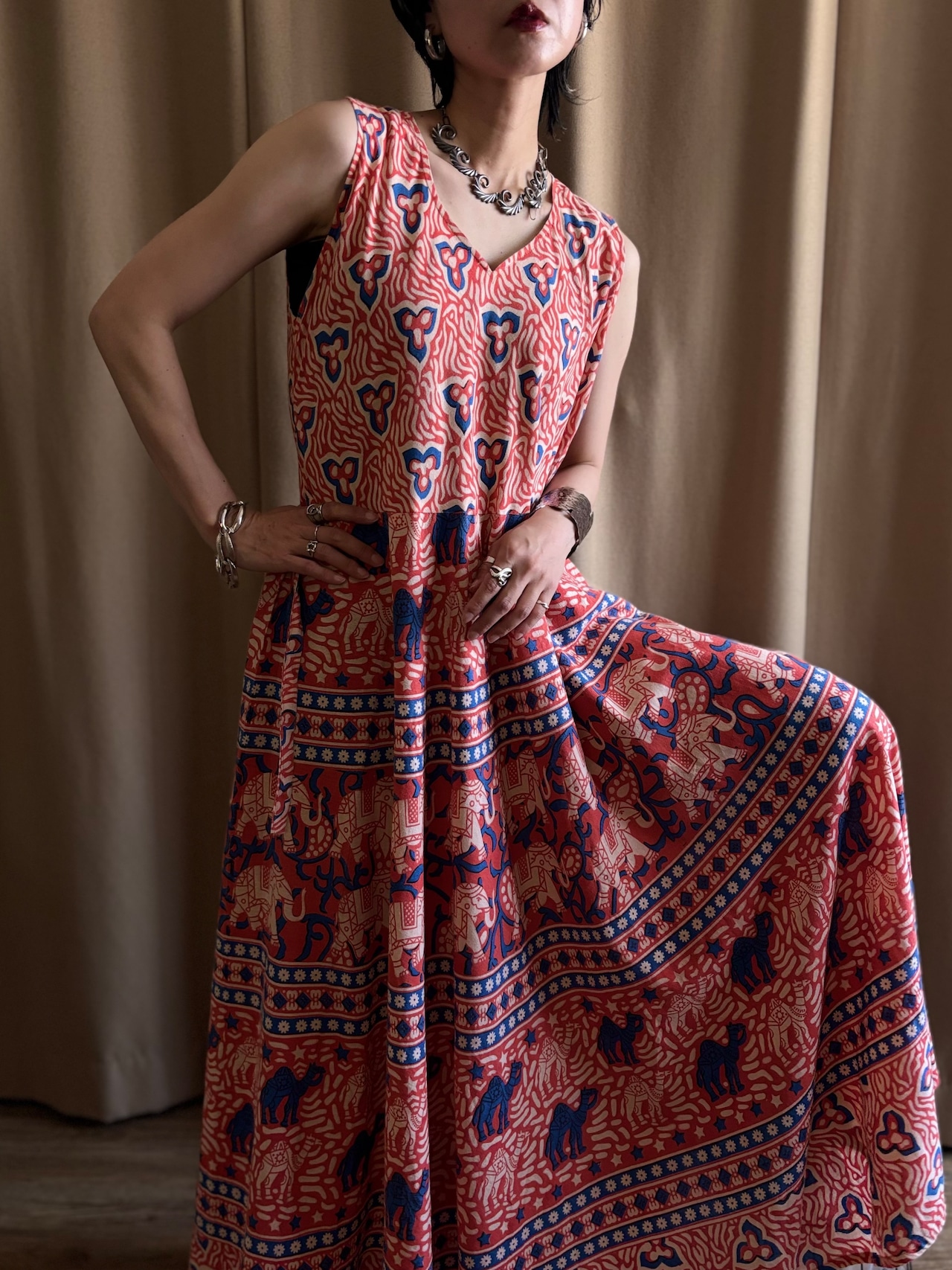 oriental pattern import dress-5238-5