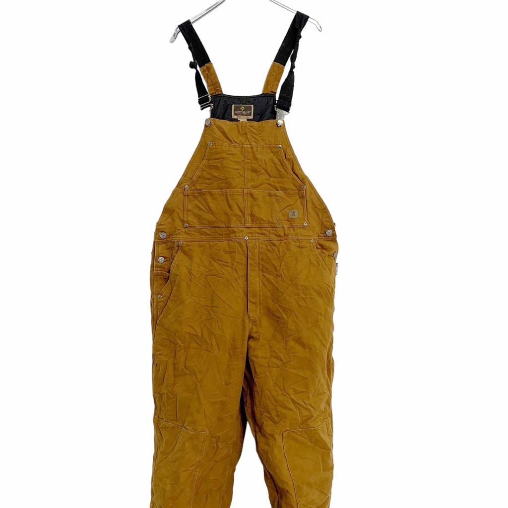 NORTHEAST 中綿 ダック オーバーオール W36 ダークベージュ ノース
