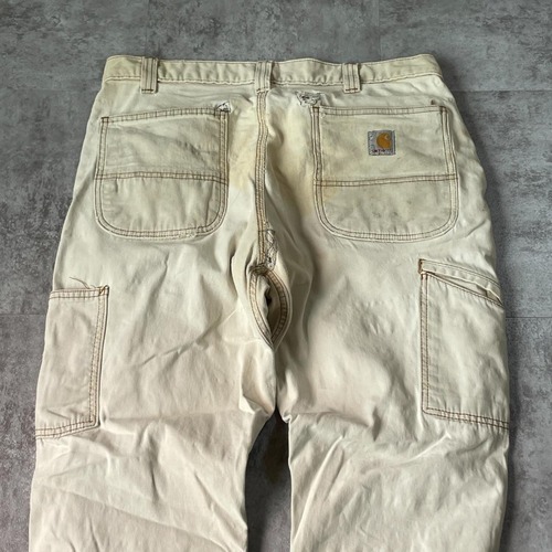 10s ホワイト ダブルニー Carhartt カーハート パンツ 34×32 詳細写真15