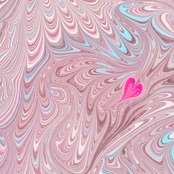 リバーシブル半巾帯 ❤︎［bitter chocolat framboise mousse］ピーコック崩し×マーブル