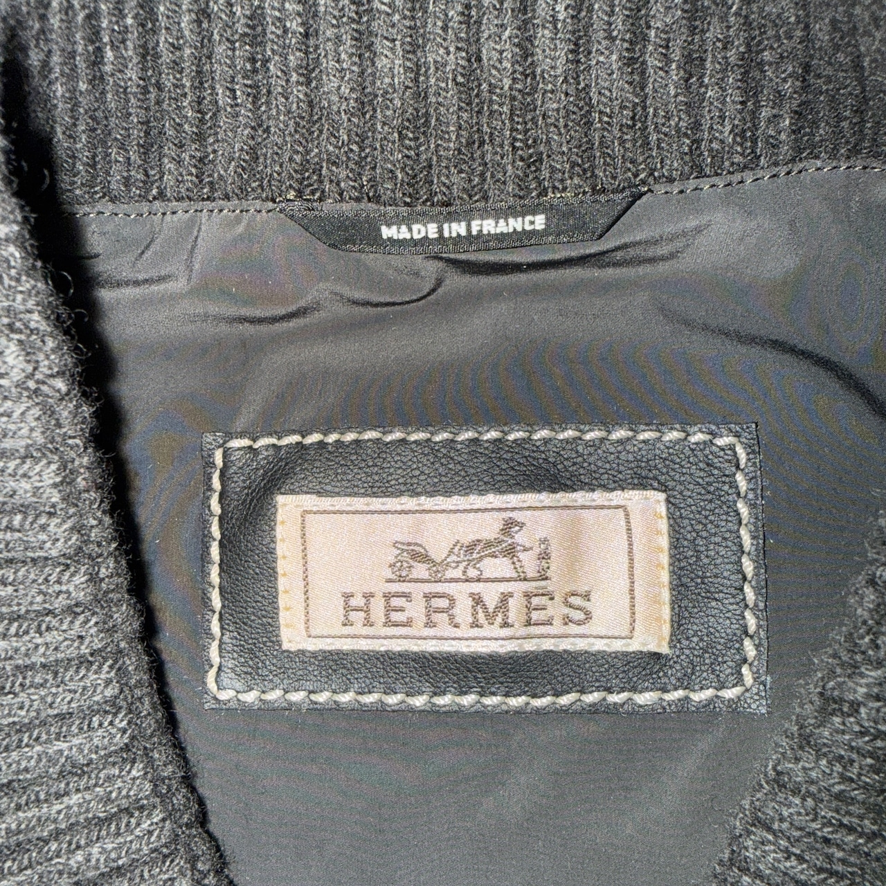 【HERMÈS】エルメス カシミヤ100% ボンバージップベスト(サイズ48)