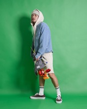 【#Re:room】NO COLLAR DENIM JACKET［REJ147］