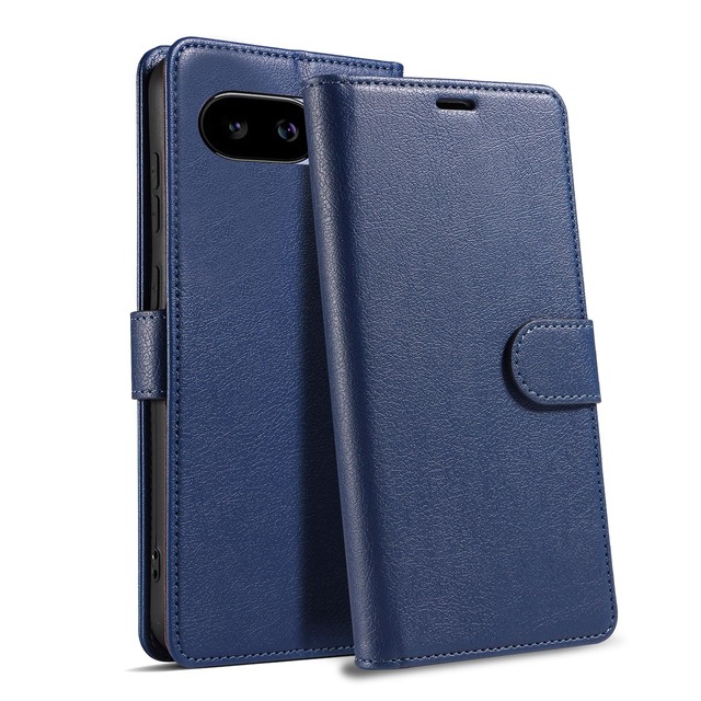 QUEASON google pixel 9a 用 ケース 手帳型 グーグルピクセル9a 用 ケース スタンド機能 PUレザー【ブルー】