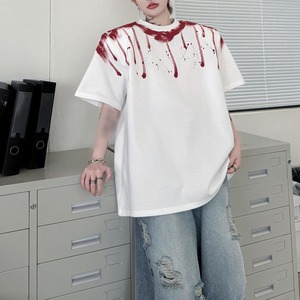 【Men】GRAPHIC PRINT ROUND NECK SHORT SLEEVE T-SHIRT S S-2284
