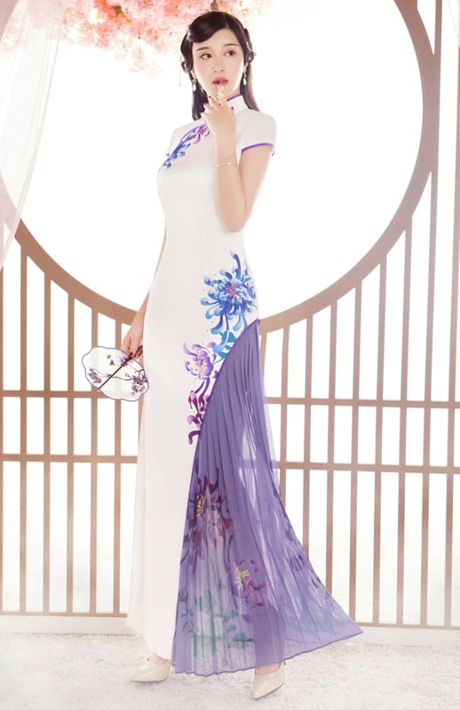 高級品】ロング丈チャイナドレス ロング丈ワンピース ロング