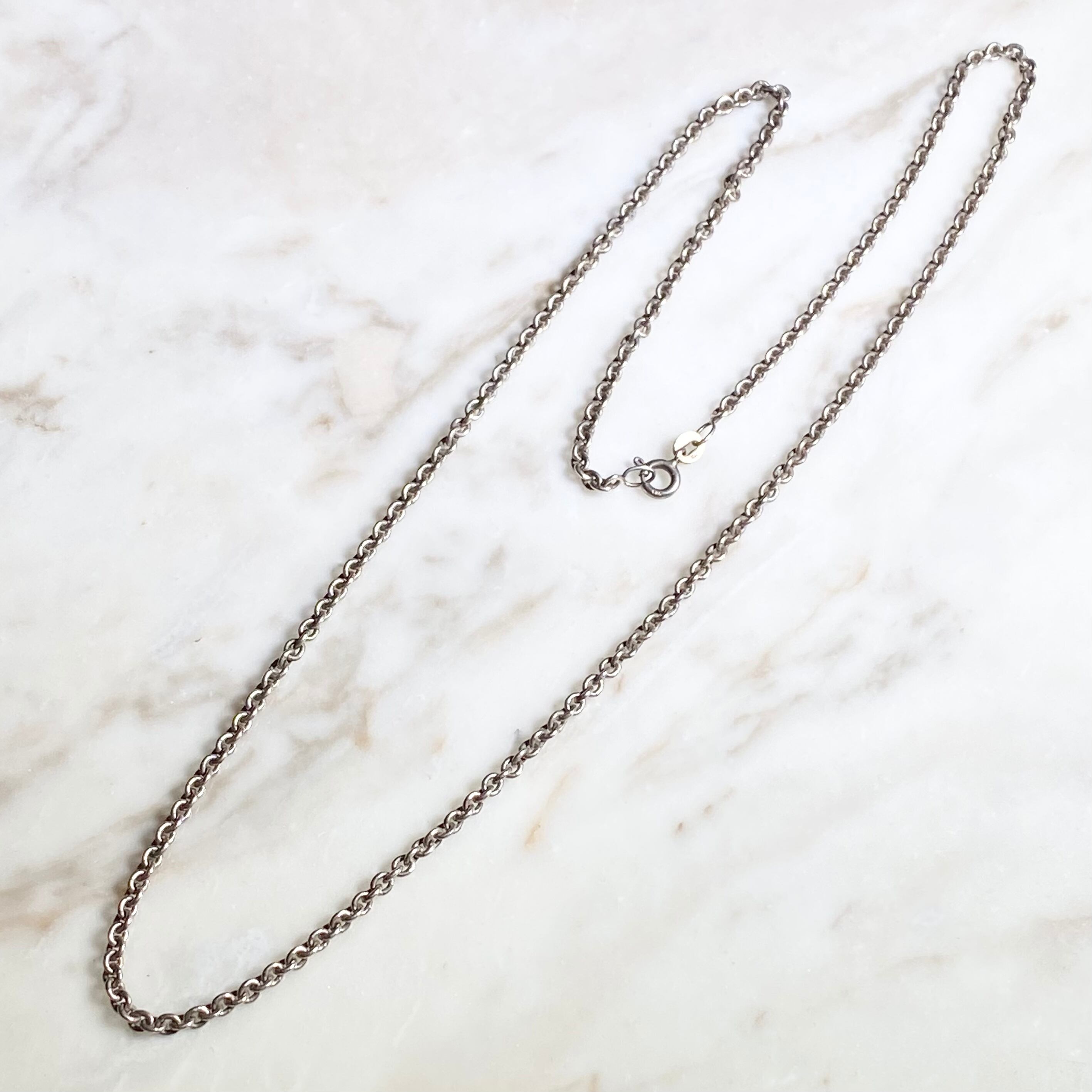 Vintage Italian Silver Chain Necklace