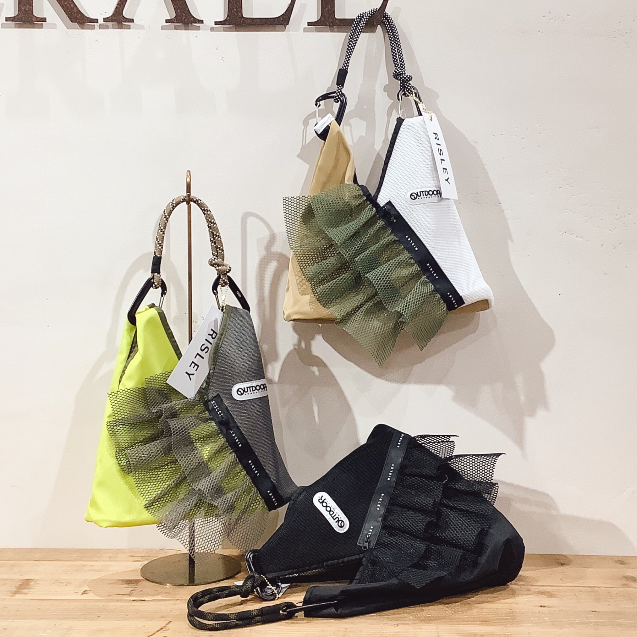 RISLEY×OUTDOOR(リズレイ×アウトドア)】トライアングルフリルメッシュ