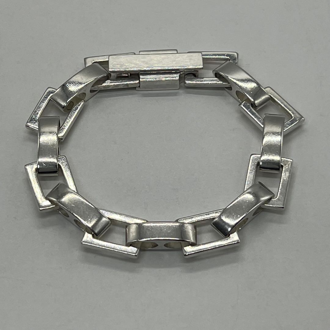 グッチ GUCCI スクエアリンク ブレスレット SV925 オールド 希少