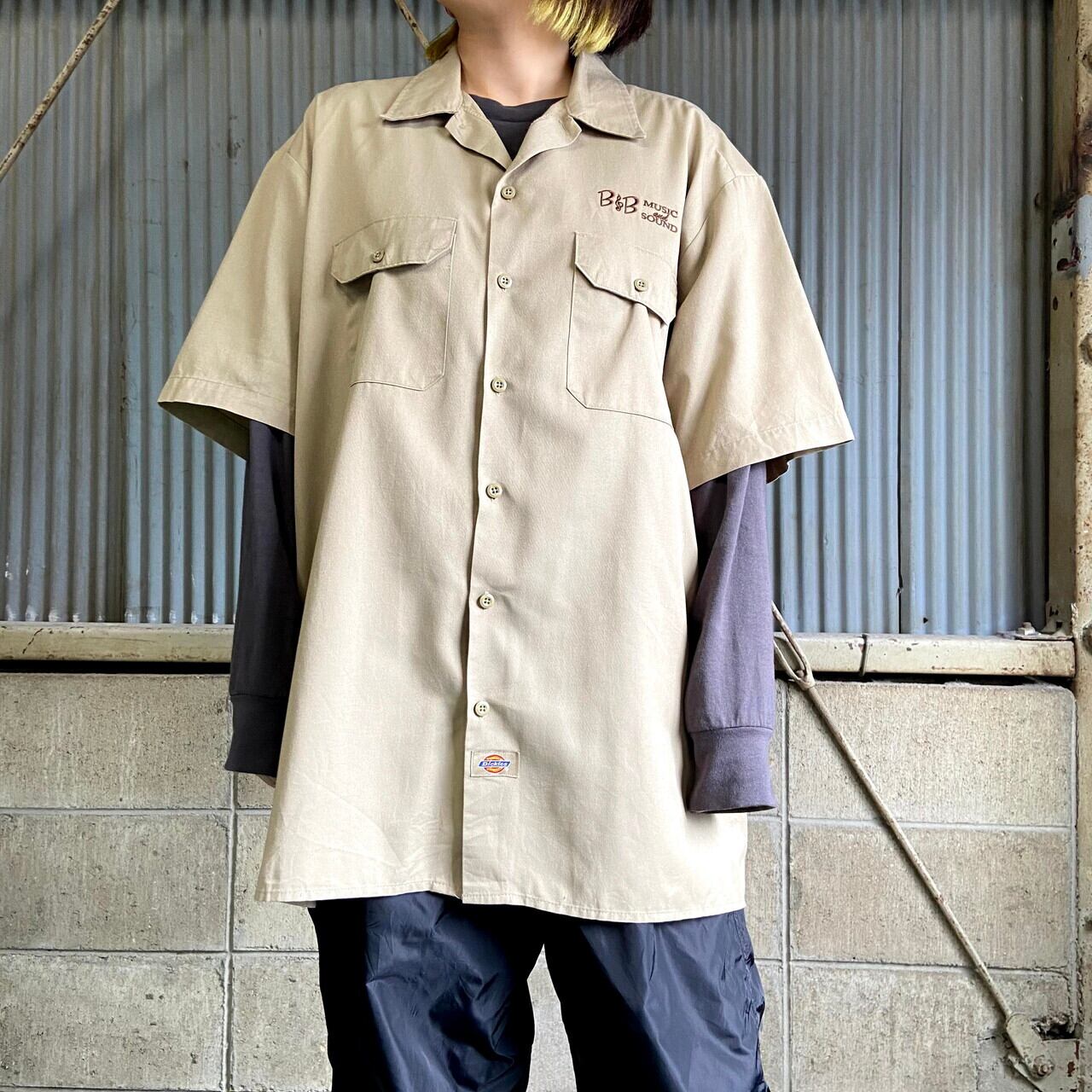 ディッキーズ Dickies 半袖 ワークシャツ メンズXL /eaa251978