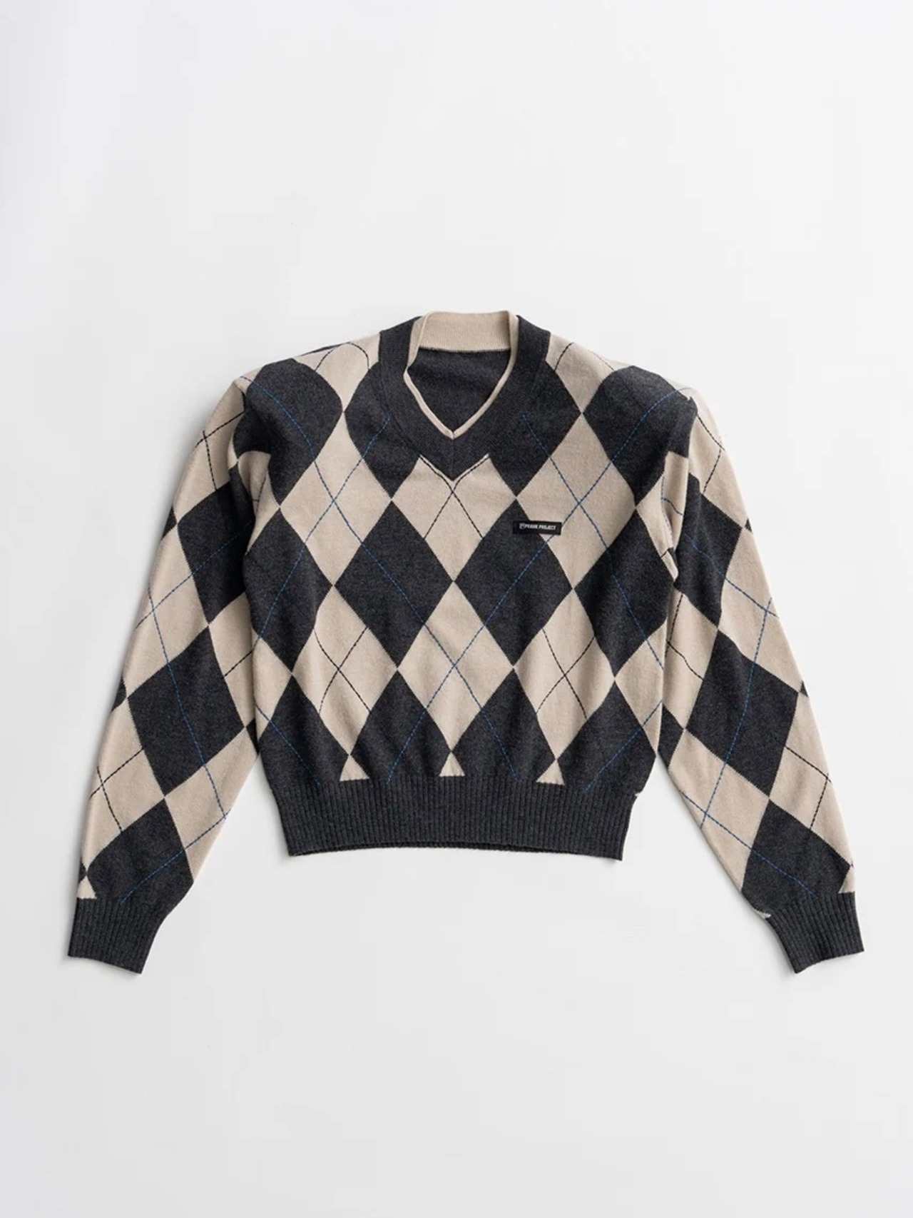 【26AW | WOMEN】PRANK PROJECT プランクプロジェクト / ニット / Argyle Power Shoulder Knit　31262365601 - 7