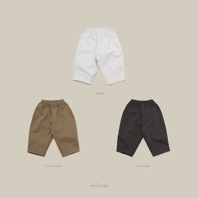 【取寄】melmel|cotton baggy pants|コットンバギーパンツ|XXS-XL|kids|26 autumn