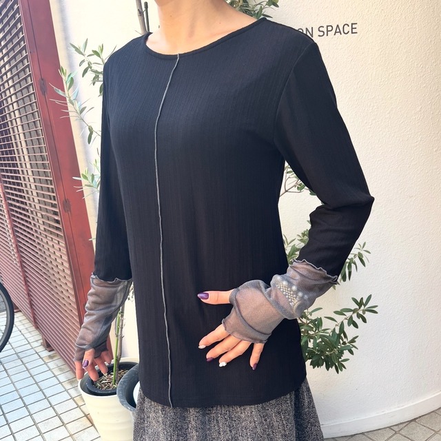 ガレナ galena パット付テレコリブカットソー