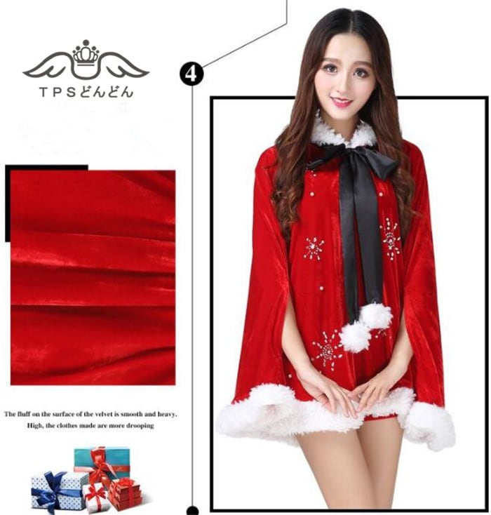 クリスマス クリスマス 赤いベルベットサンタコスプレ衣装 jk