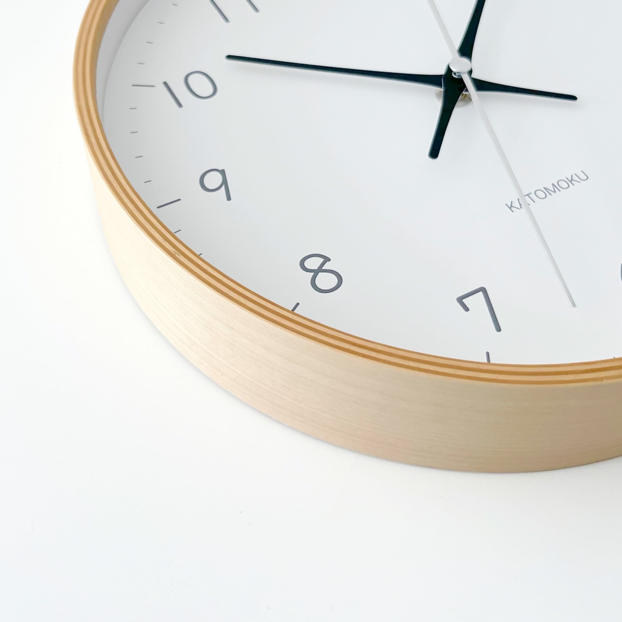 KATOMOKU plywood clock 22 ライトブラック km-121BK 掛け時計 | 加藤