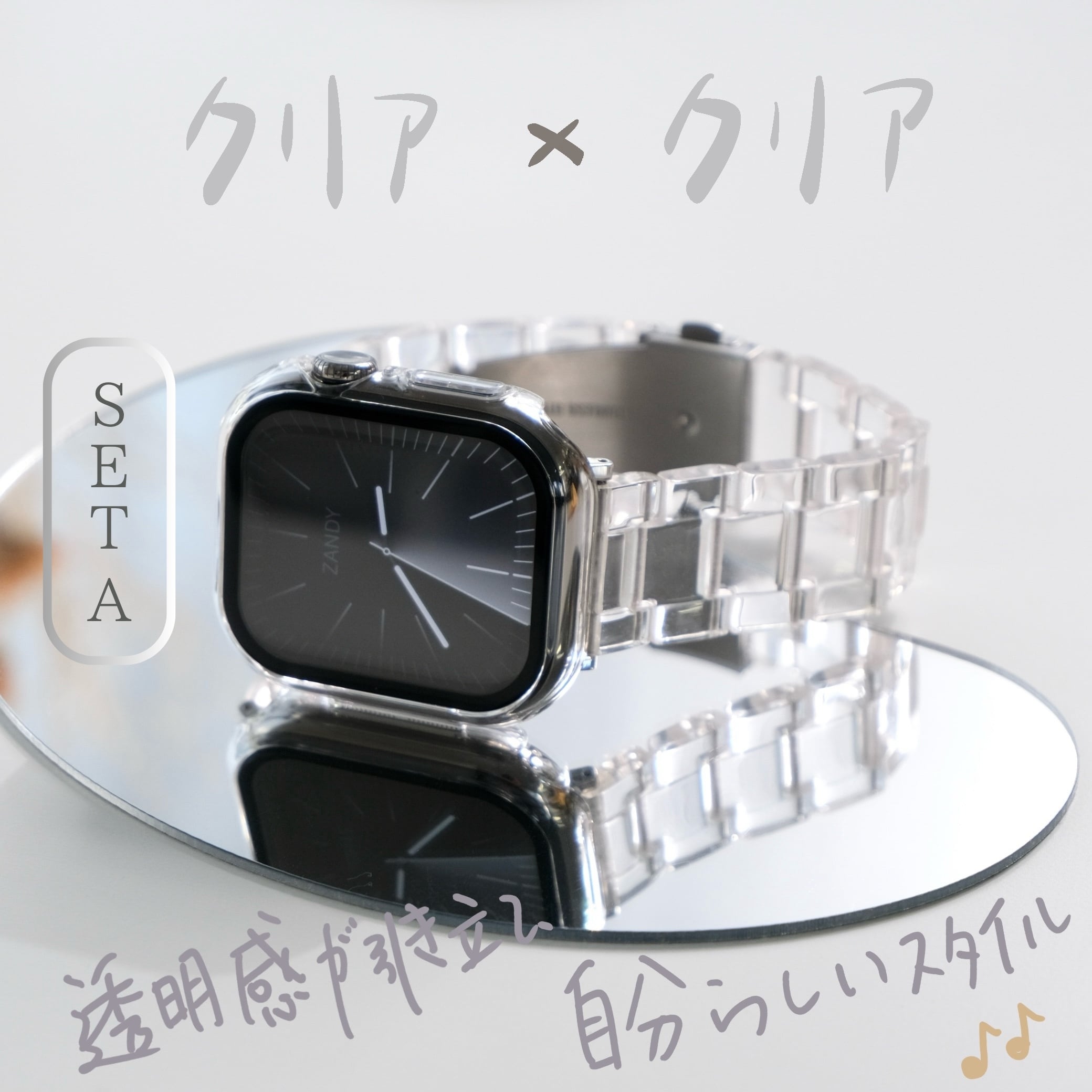 SET】B020/C004/C005 Apple Watch 樹脂バンド＋マット/メッキハード