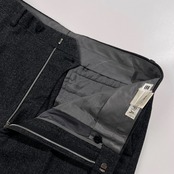 BLACK PIA ブラックピア センタープレス ウール スラックスパンツ サイズ 85 /メンズ/チャコールグレー/ライカ/日本製