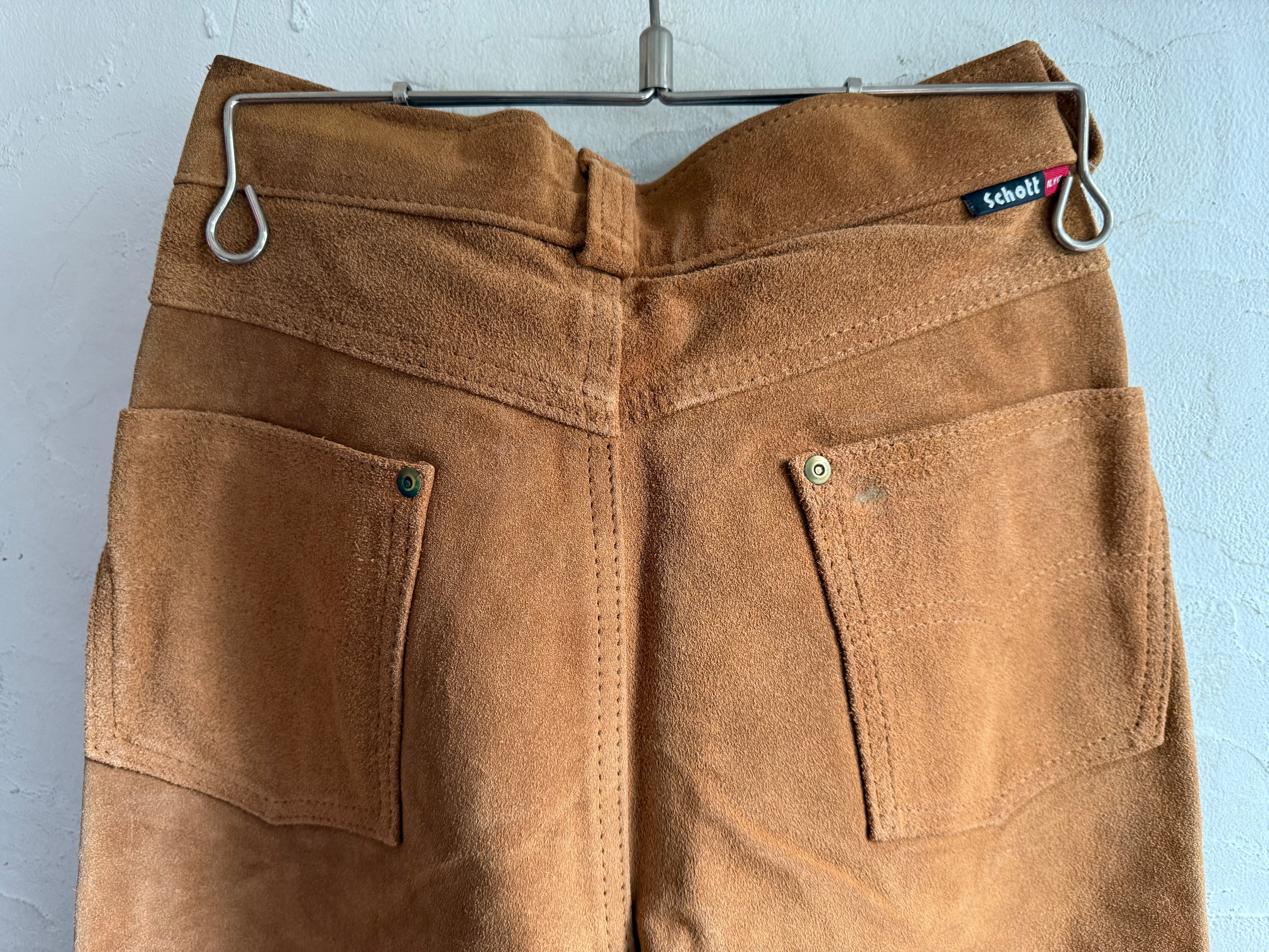 ショット スウェード レザーパンツ デッドストック | 古着屋 Quebarbaro!