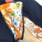 【hoodi59】 Remake Hoodie black × kimono