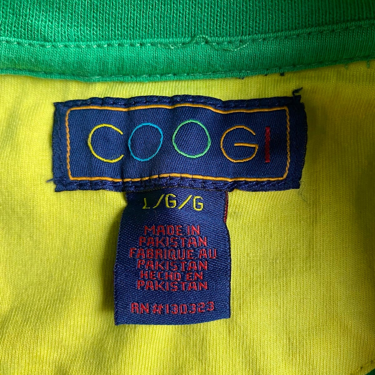 COOGI AUSTRALIA クージー 刺繍ロゴTシャツ メンズL 古着 グリーン 緑色【Tシャツ】【SA2204】【SS2207】 | cave  古着屋【公式】古着通販サイト