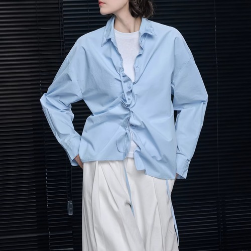 レースアップデザインシャツ ・20891