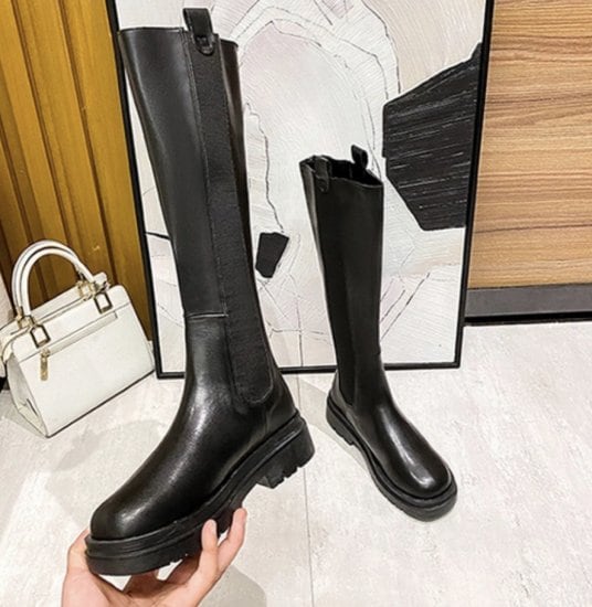 ロングブーツ レディース ロング ブーツ 黒 厚底 大きいサイズ