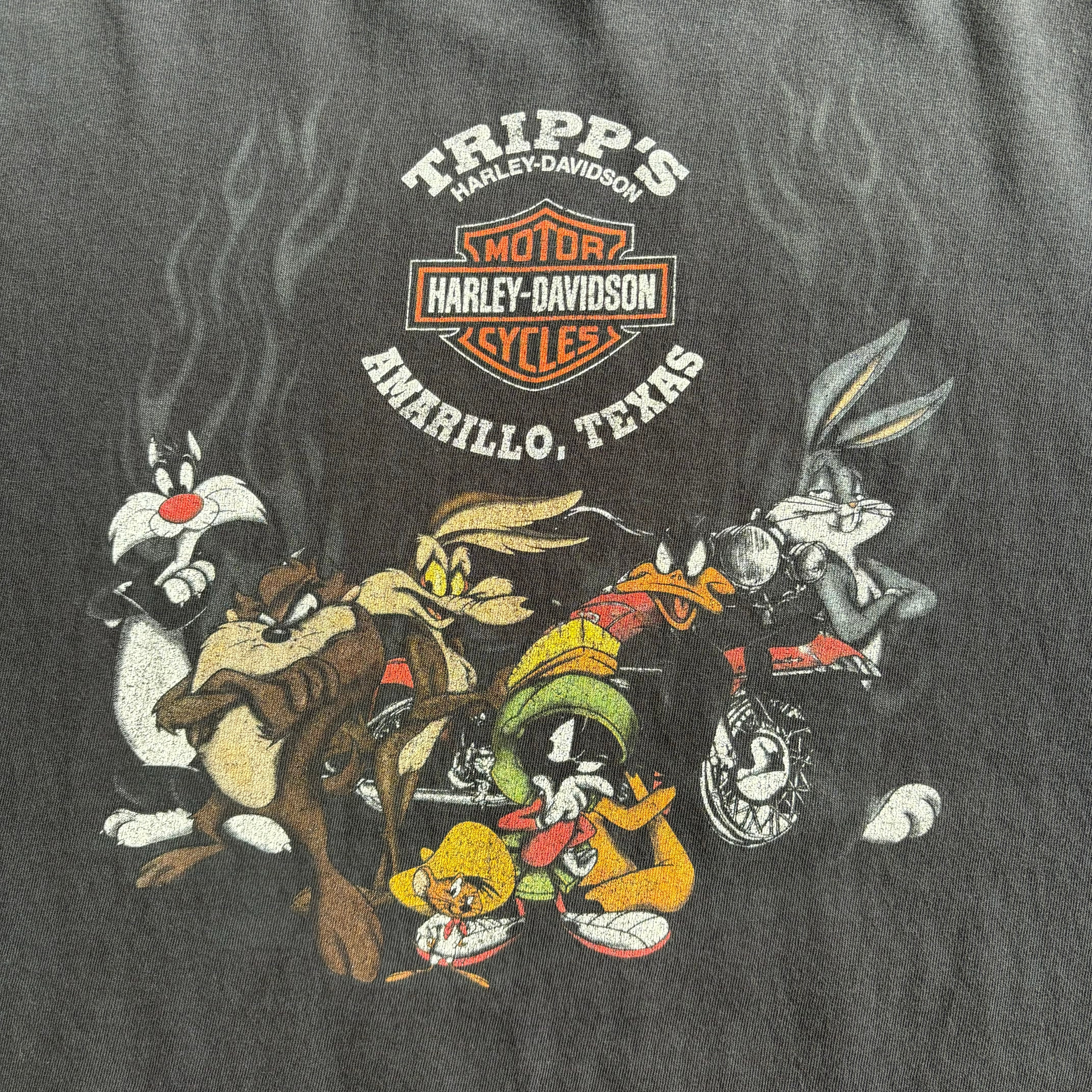 《4XL》Harley-Davidson×LOONEYTUNES ハーレーダビッドソン ルーニーテューンズ ビッグサイズ Tシャツ no.3021