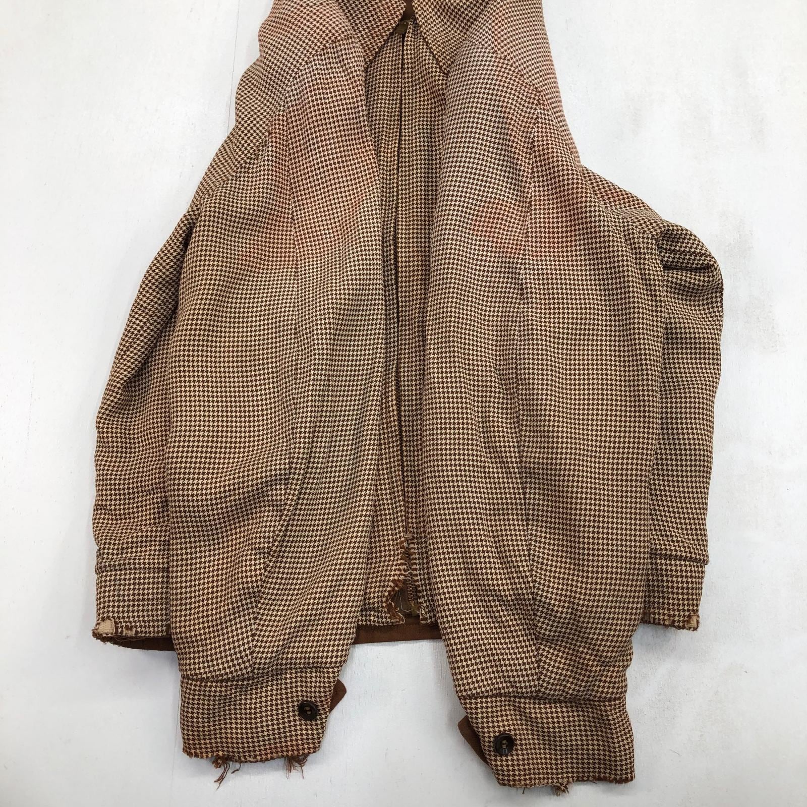 UNKNOWN 50- 60年代 リバーシブル 無地 千鳥格子 ハウンドトゥース