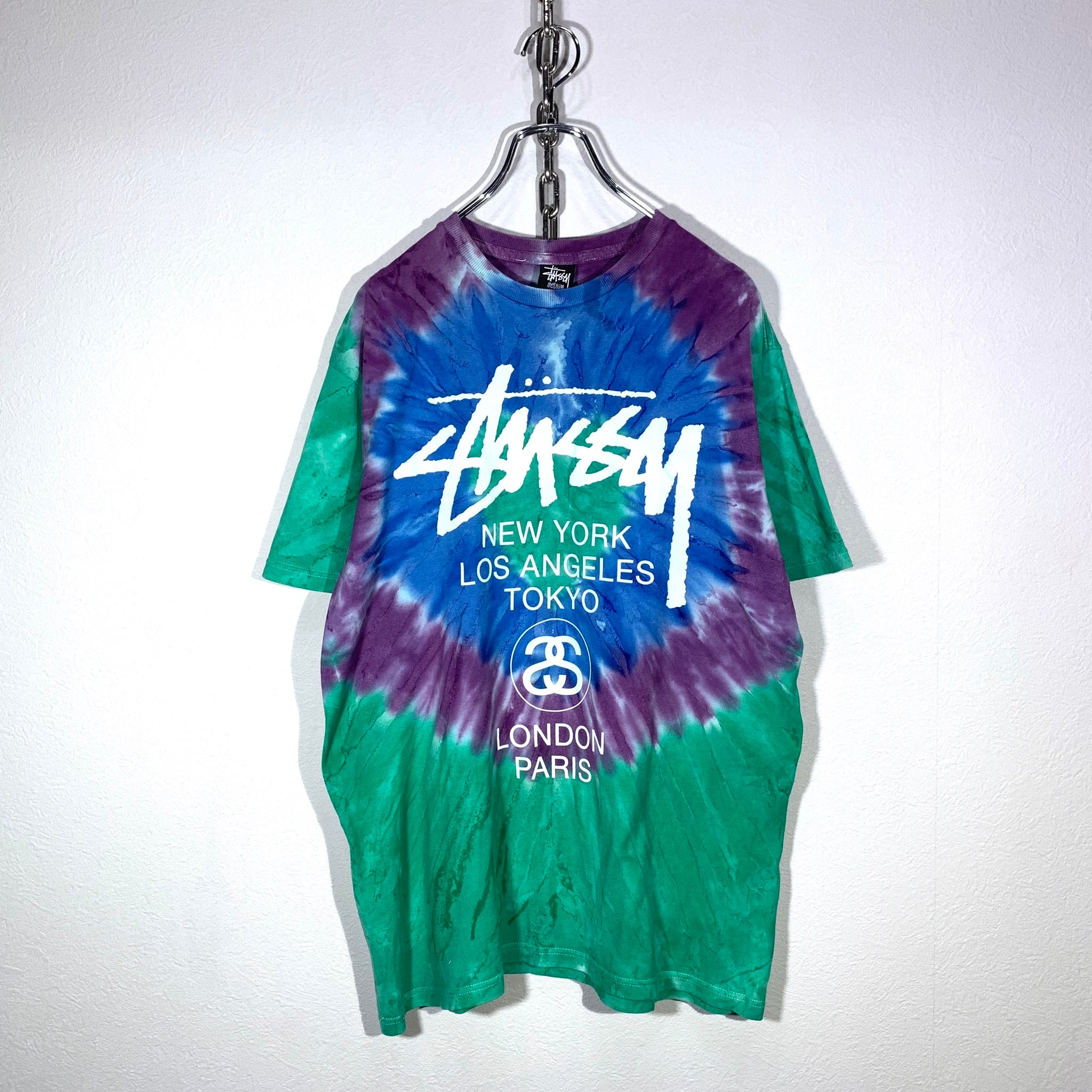 stussy ロゴプリントTシャツ タイダイ染め バックデザイン | 古着屋 KafuCa