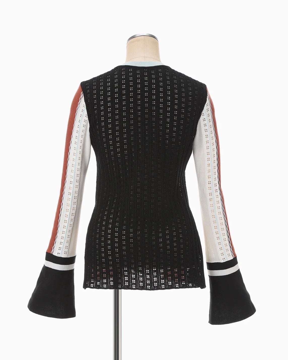 Mame Kurogouchi】 Geometric Pattern Knitted Cardigan
