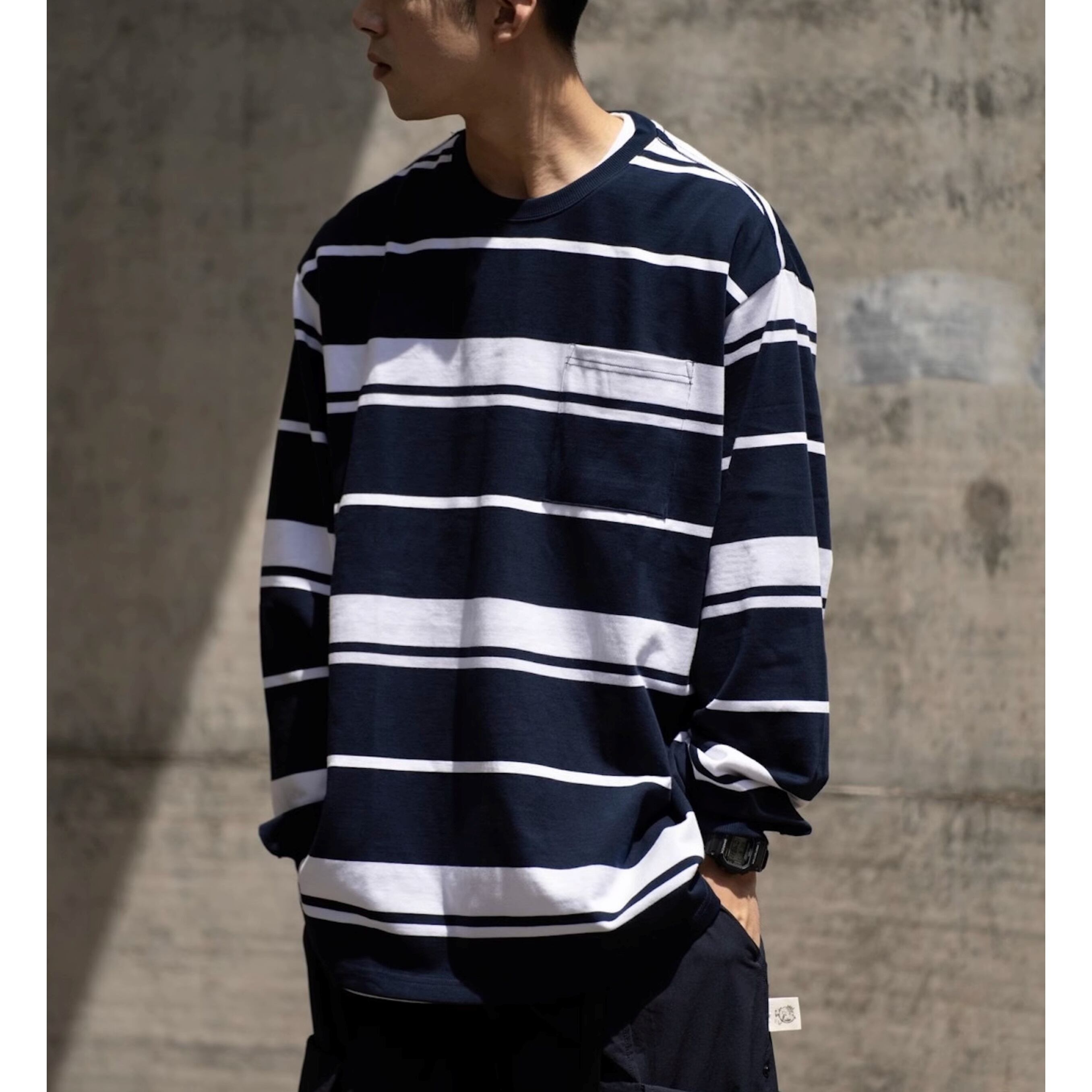 CLEAN ワイドボーダー カットソー a-1349