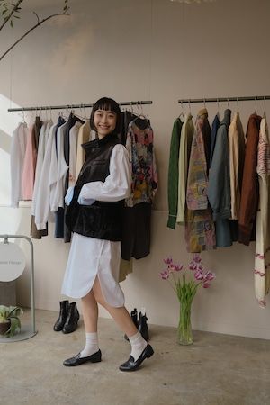 BESTE Qualitats Washe ホワイトコットンシャツドレス2