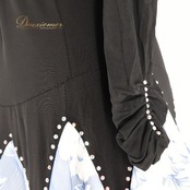 社交ダンス 衣装 スタンダードドレス ワンピース ドレス ブラック系 ホワイト系 ブルー系 青 白 水色 黒 レース 花柄 フリル ダンス パーティ 発表会 軽い レディース フレア フラワー 舞台衣装 発表会用 ダンスパーティー