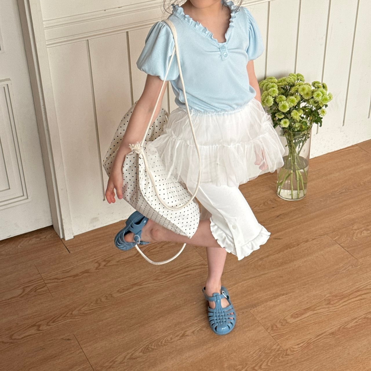 [ninibello] Shirred Tutu Tee / [니니벨로] 셔링튜튜티