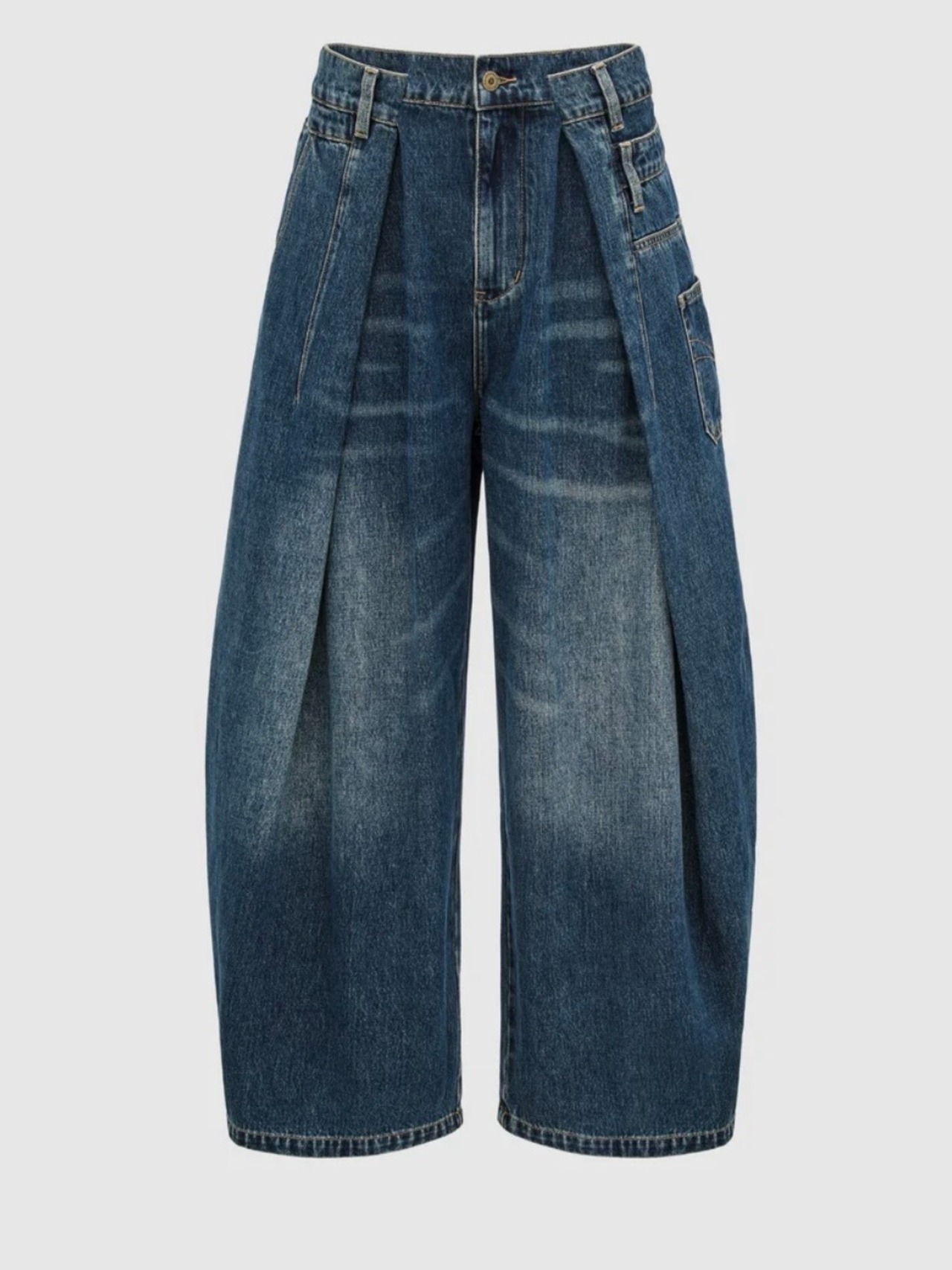 【26AW | WOMEN】Feng Chen Wang フェンチェンワン / デニム / BLUE WASHED DECONSTRUCTED DENIM PANTS　FUF22TR04 - 6