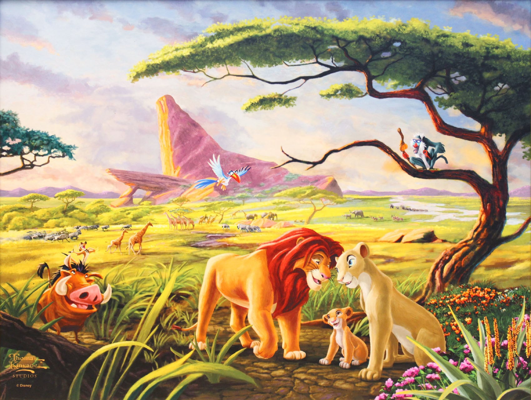 ディズニー絵画「ライオンキング/忘れるな 自分が何者なのか」額縁2種