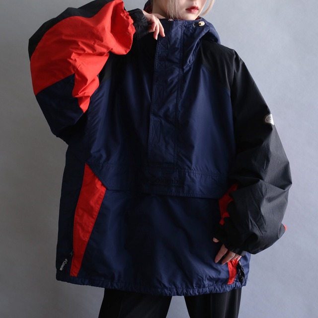 "columbia" loose silhouette half-zip anorak parka