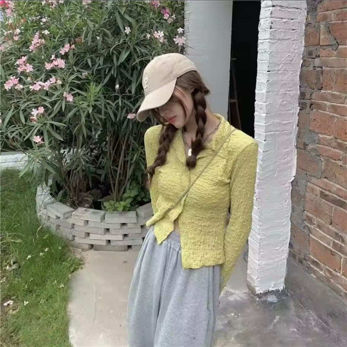 soft waffle long shirt