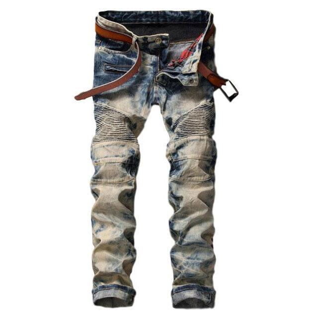 UNUSED アンユーズド ダメージ加工 デニムパンツ テーパード デザイン 