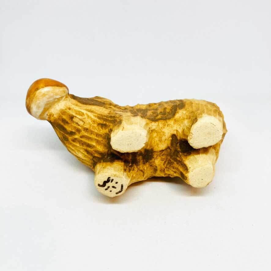 木彫り熊(あんぱん)の置き物 / すずきたまみ / 陶芸作品