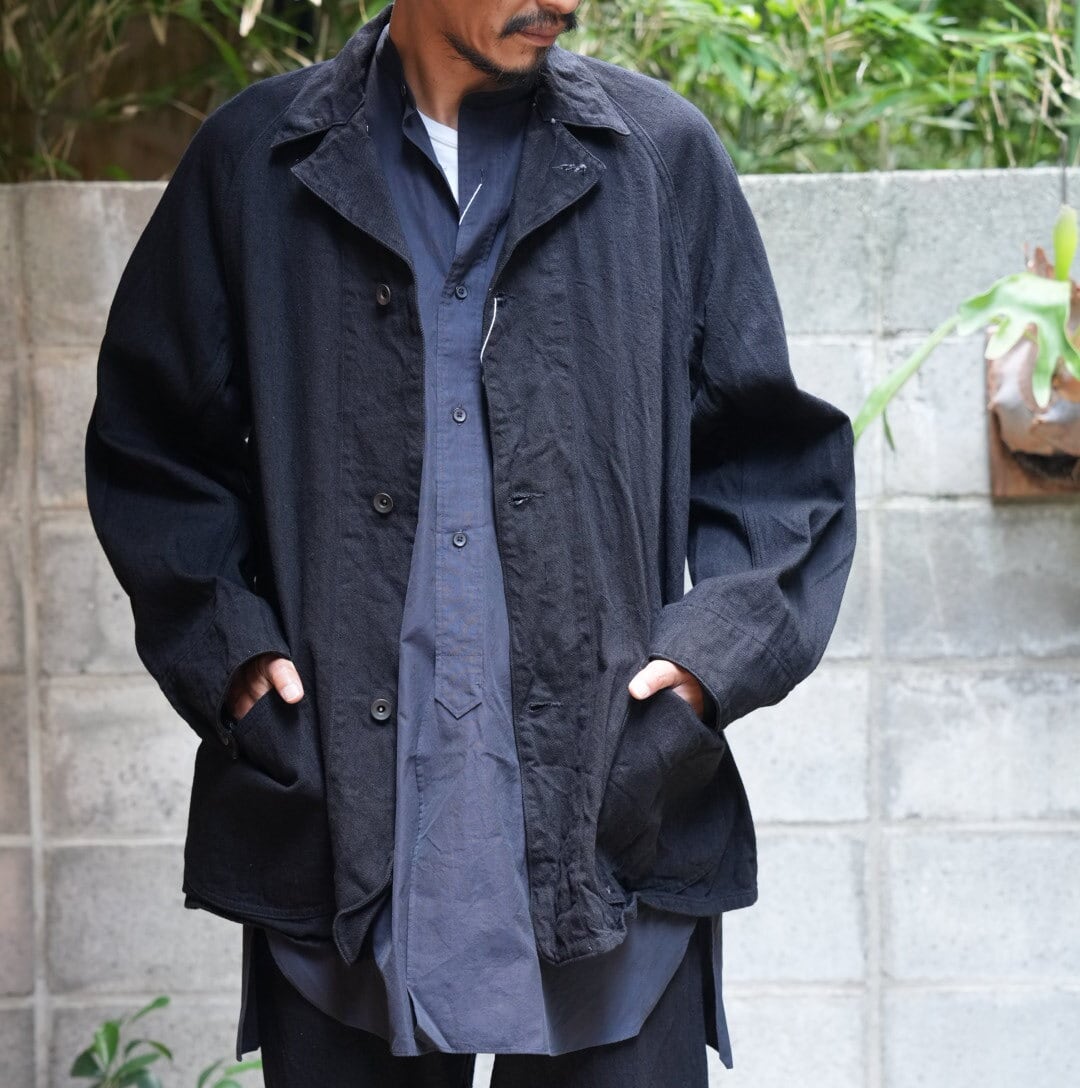 COMOLI(コモリ) / デニムワークジャケット - BLACK-(A03-01002 | Signs 